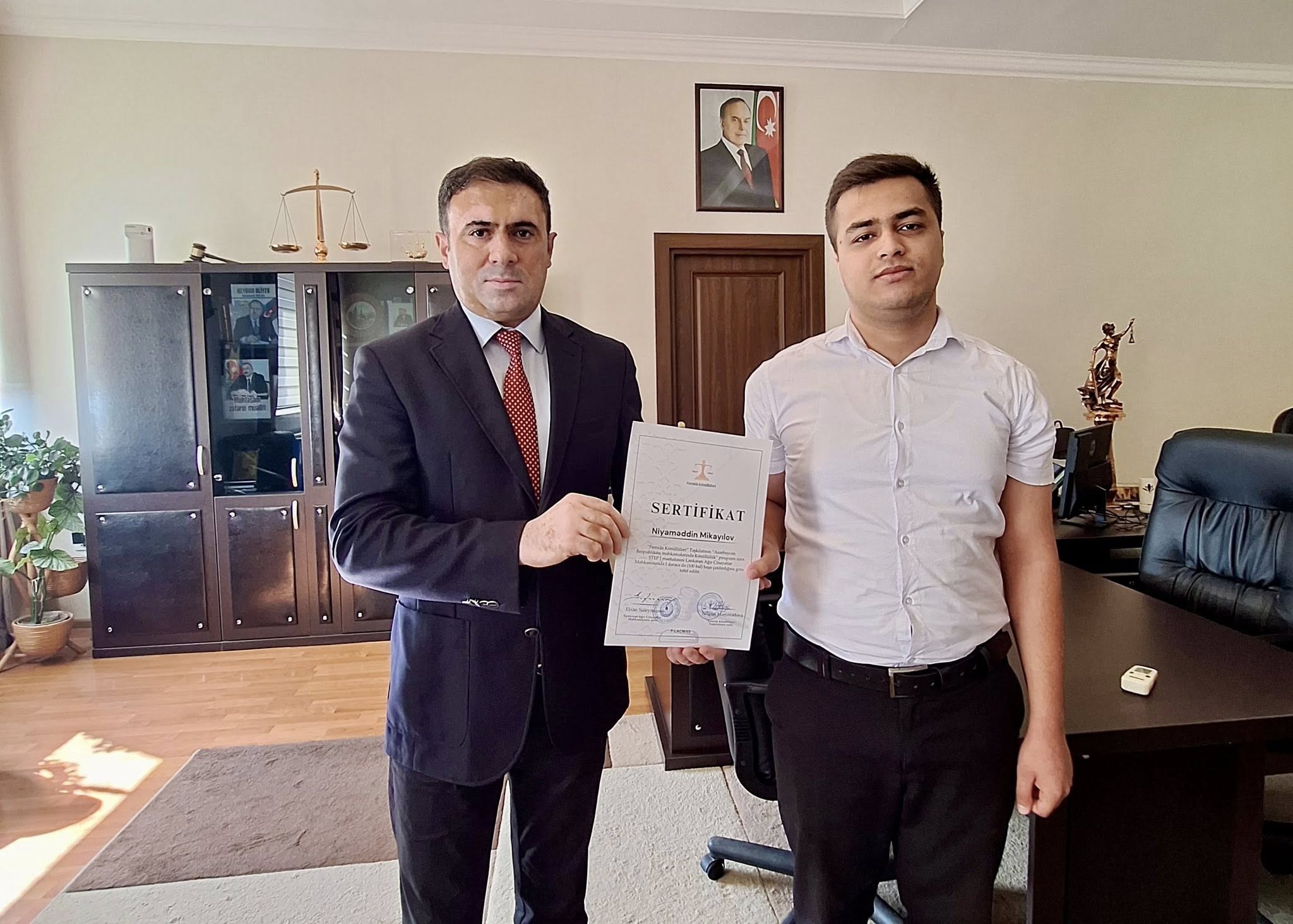 Lənkəran Ağır Cinayətlər Məhkəməsində könüllülərin sertifikasiyası