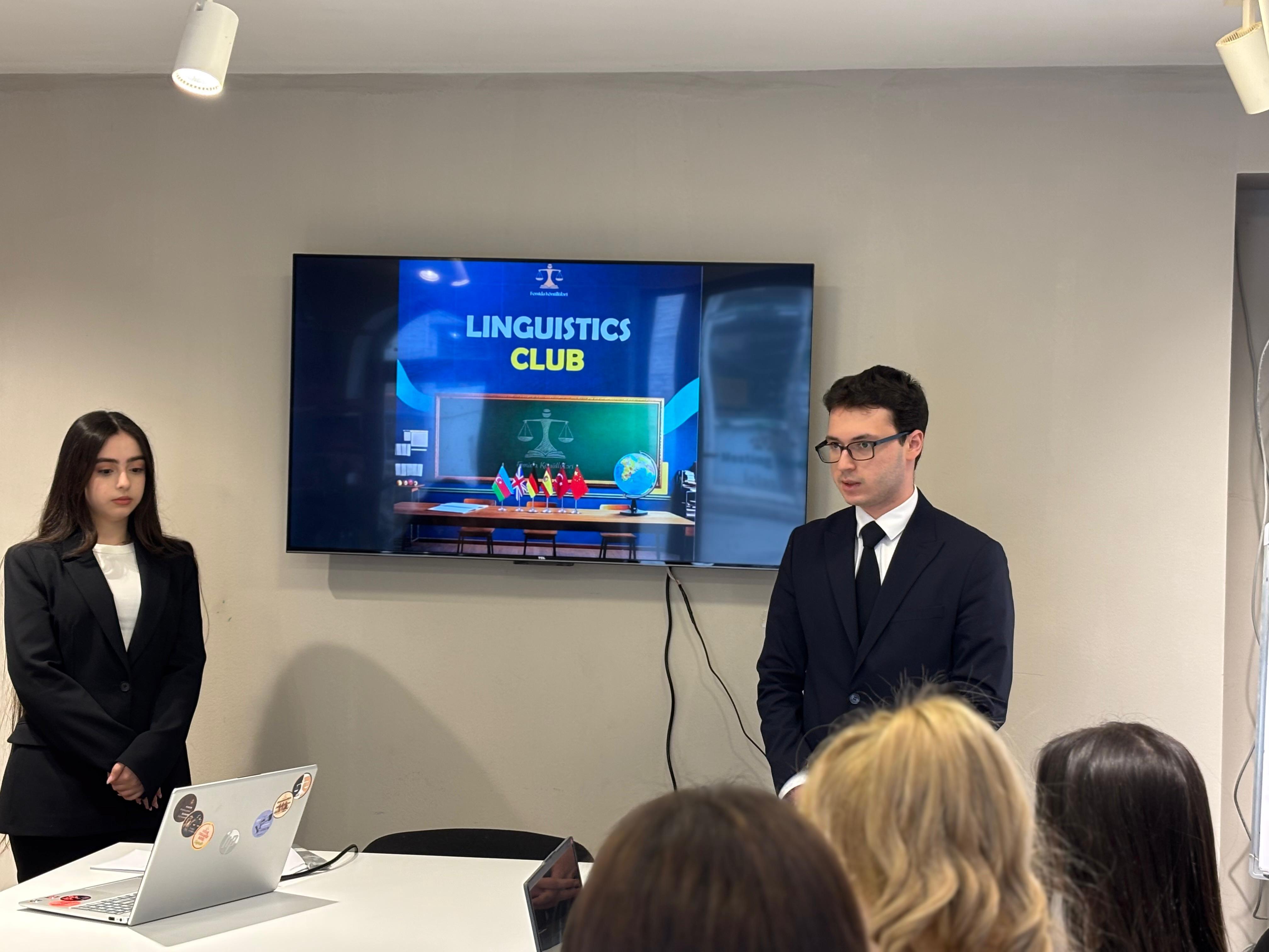 Xarici dil klubunun ilk məşğələsi