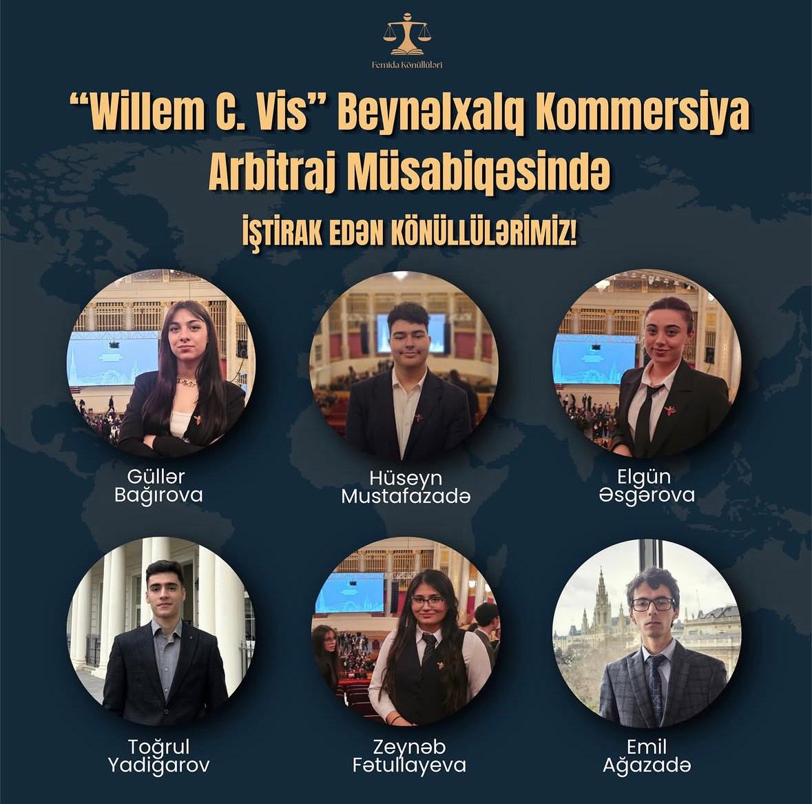 “Willem C. Vis” Beynəlxalq Kommersiya Arbitraj Müsabiqəsində iştirak edən könüllülərimizin uğuru